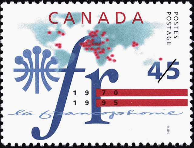 1995 CDN - SG1671 45¢ La Francophone Single from Sheet MNH